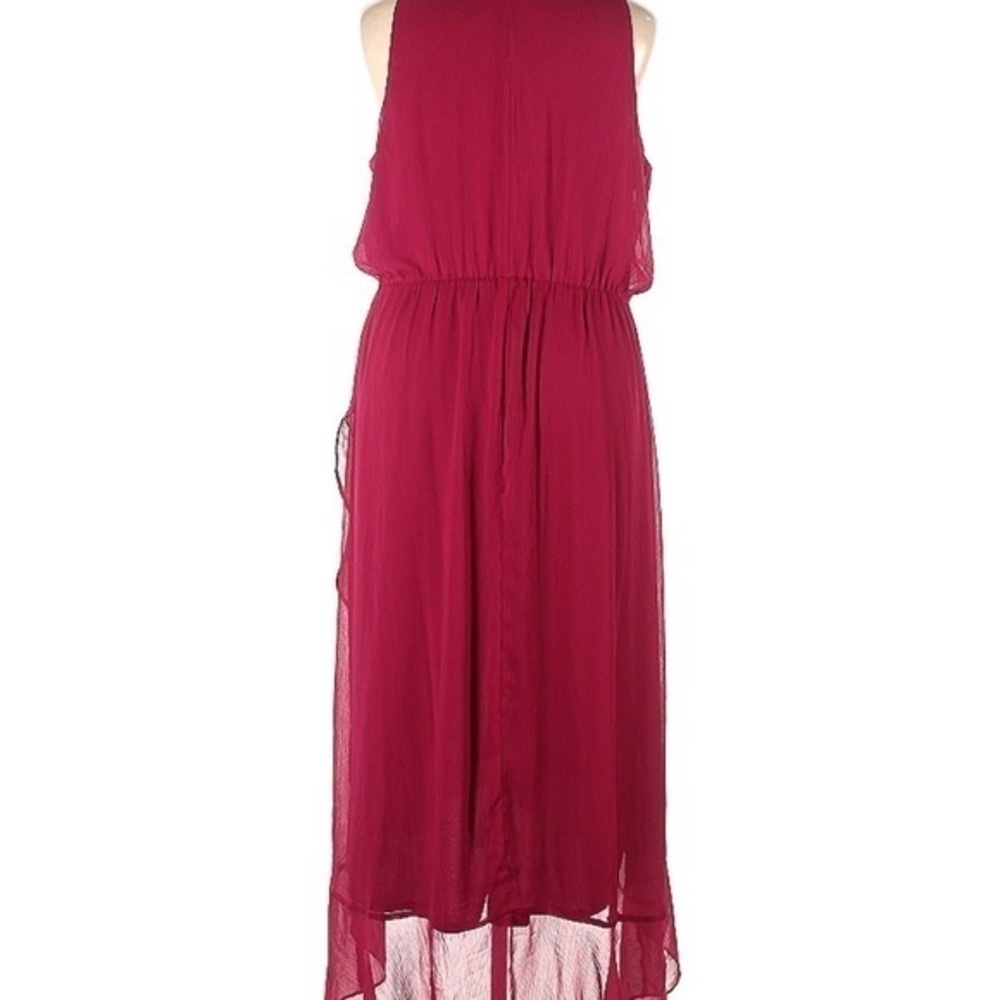 Banana Republic, hot pink Maxi dress Ruffle collar - Picture 2 of 5